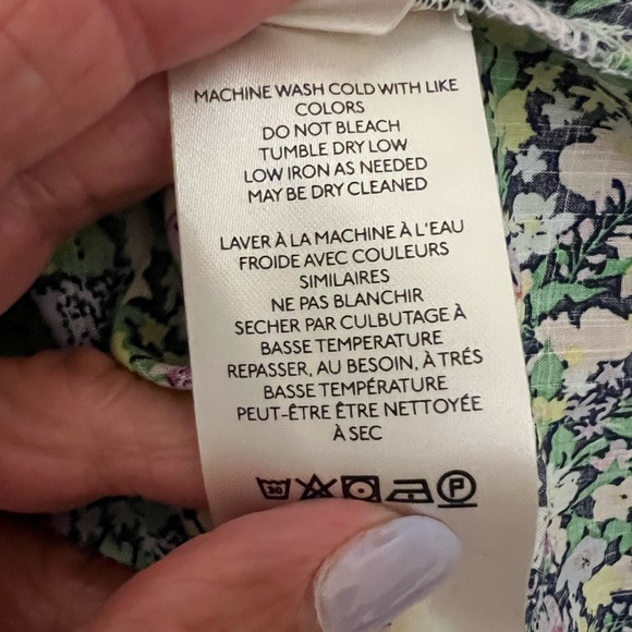 Anthropologie Maeve Ashleigh Top NWT Floral Button Down Bishop Tie Sleeve Wow! - Picture 16 of 16